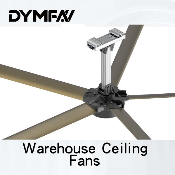 10ft  Aluminum Industrial HVLS Fans Solar Energy Workshop Big Commercial Ceiling Fans