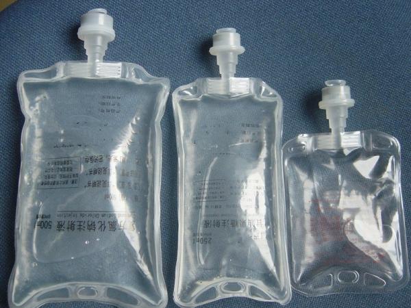 Laboratory Veterinary Hospital 100ml 250ml Single Port Non PVC Medical Infusion Bag IV Fluid Solution Bag