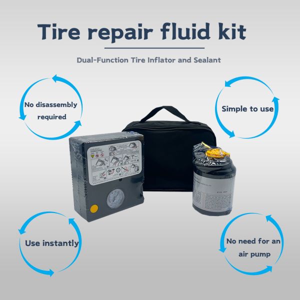 Emergency Tire Repair Kit, Combines Tire Repair and Inflation in One, Suitable for All Models, Fast Repair, Simple Operation