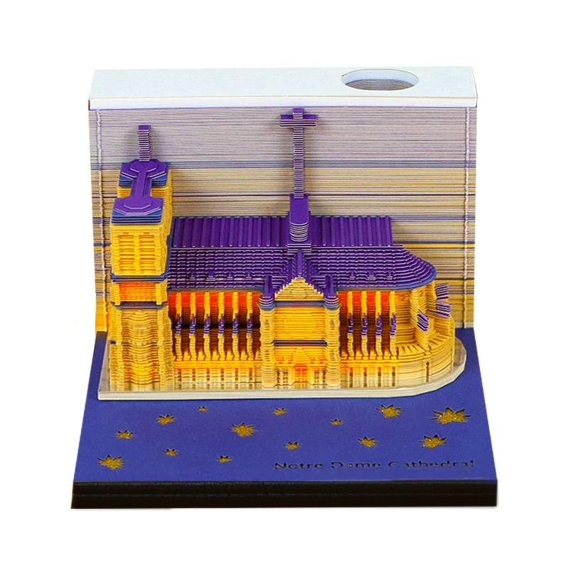 Tear-Away 3D Paper Carving Art Calendar With LED Lights For Desk Decor