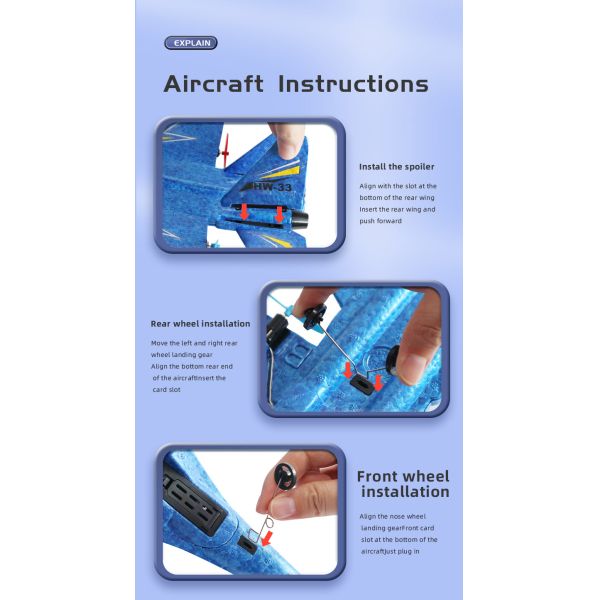 Fixed Wing Glider Fall Electric Outdoor Foam Plane for Overall dimensions cm 83*37*60