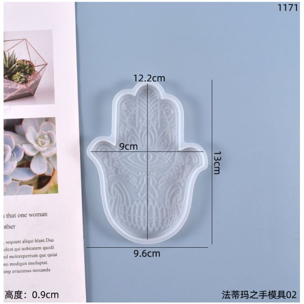 DIY crystal dropper mold cool Fatima hand table decoration silicone mold spot wholesale