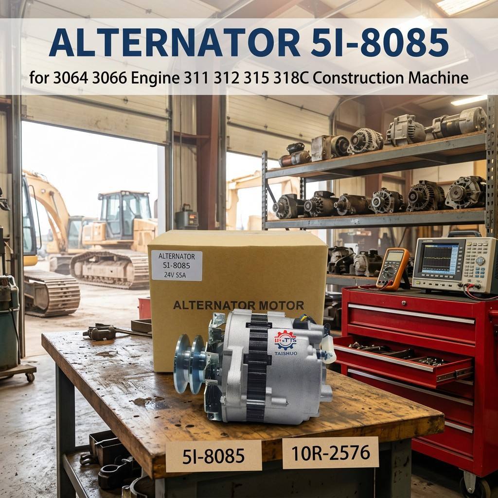 24V 55A 5I-8085 10R-2576 Alternator  for 3064 3066 Engine 311 312 315 318C Engine Excavator Accessories Parts