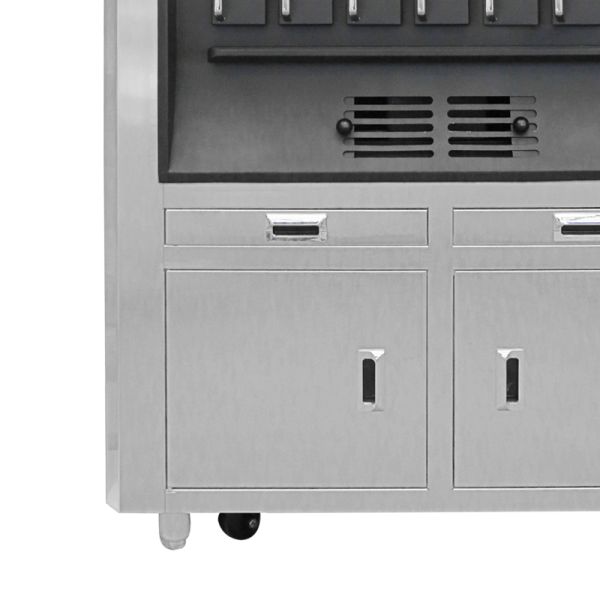 OVEN GRANDMASTER KT10 Коммерческая угольная рыбная гриль - однослойный 4 решетки уголь