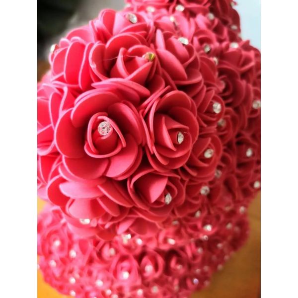 Wholesale Price 40CM Roses Bear with Diamond for Valentines Day Gift
