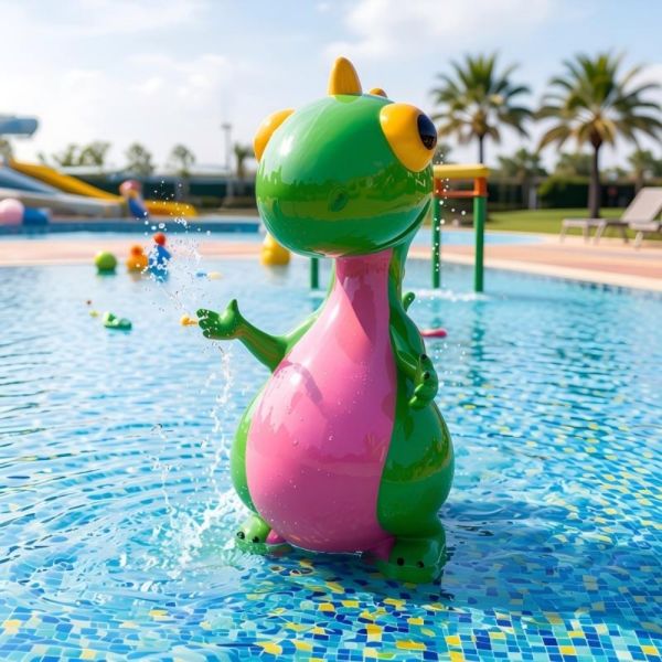 Fiberglass Water Splash Pad Feature For Children Swimming Pool Water Park Theme Resort Hotel