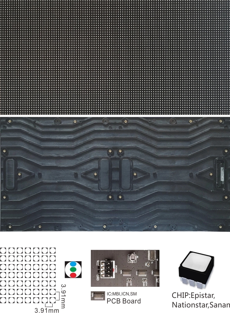 Стена приведенная SMD1921 P3.91 P4.81 5000cd/sqm водоустойчивая видео-