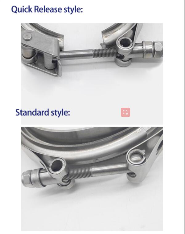 ensemble de verrouillage de bride de bride de bande en V d'échappement de 3