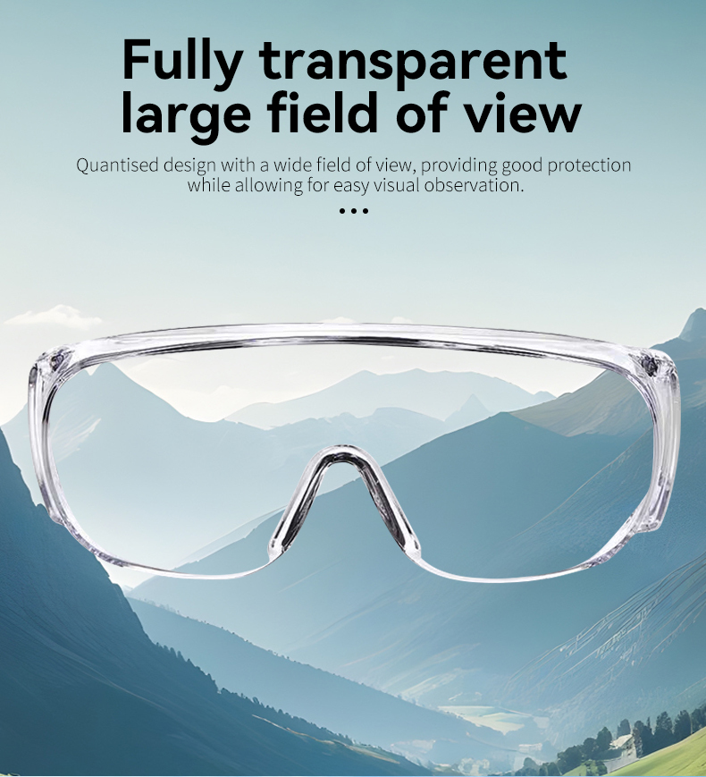 Custom Industrial Protection Lenses Prescription Goggles Ansi Z87.1+ Fashion Anti Fog Dust Working Stylish Clear Safety Glasses Scratch Resistant UV400 Polycarbonate Impact Proof for Men Women Outdoor