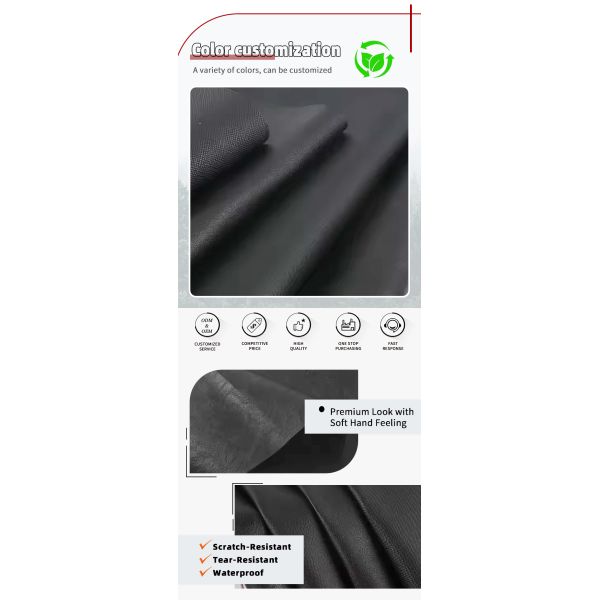 Wholesale PVC Synthetic Leather Materials Double Brushed with Various Embossed Patterns for Furniture & Craft Use