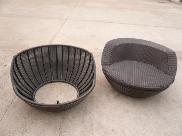 Hand-Woven Brown Cane Obelisk Chair Set For Living Room / Balcony