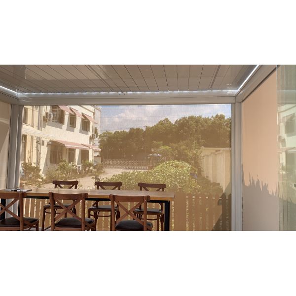 Matériel extérieur adapté aux besoins du client de tissu d'abat-jour de rouleau de gain de la chaleur d'abat-jour de voie de fermeture éclair