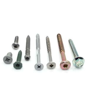 Parafusos de soquete sextavados Torx com cabeça cruzada cruzada auto-roscante de