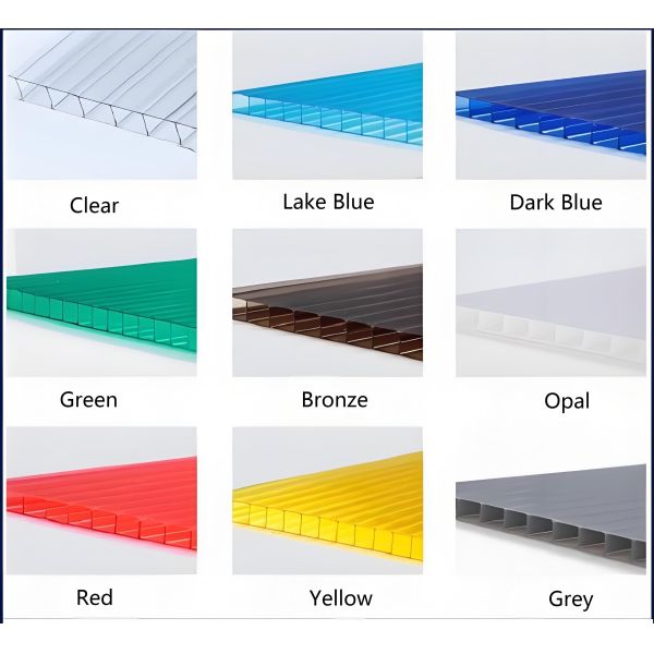 3 Стены 4 Стены Twin Wall Honeycomb Полые поликарбонатные листы для крыши