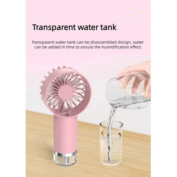 Portable Water Spray Mist Fan Electric Usb Rechargeable Hand Mini Fan Humidification Water Cooling Fan