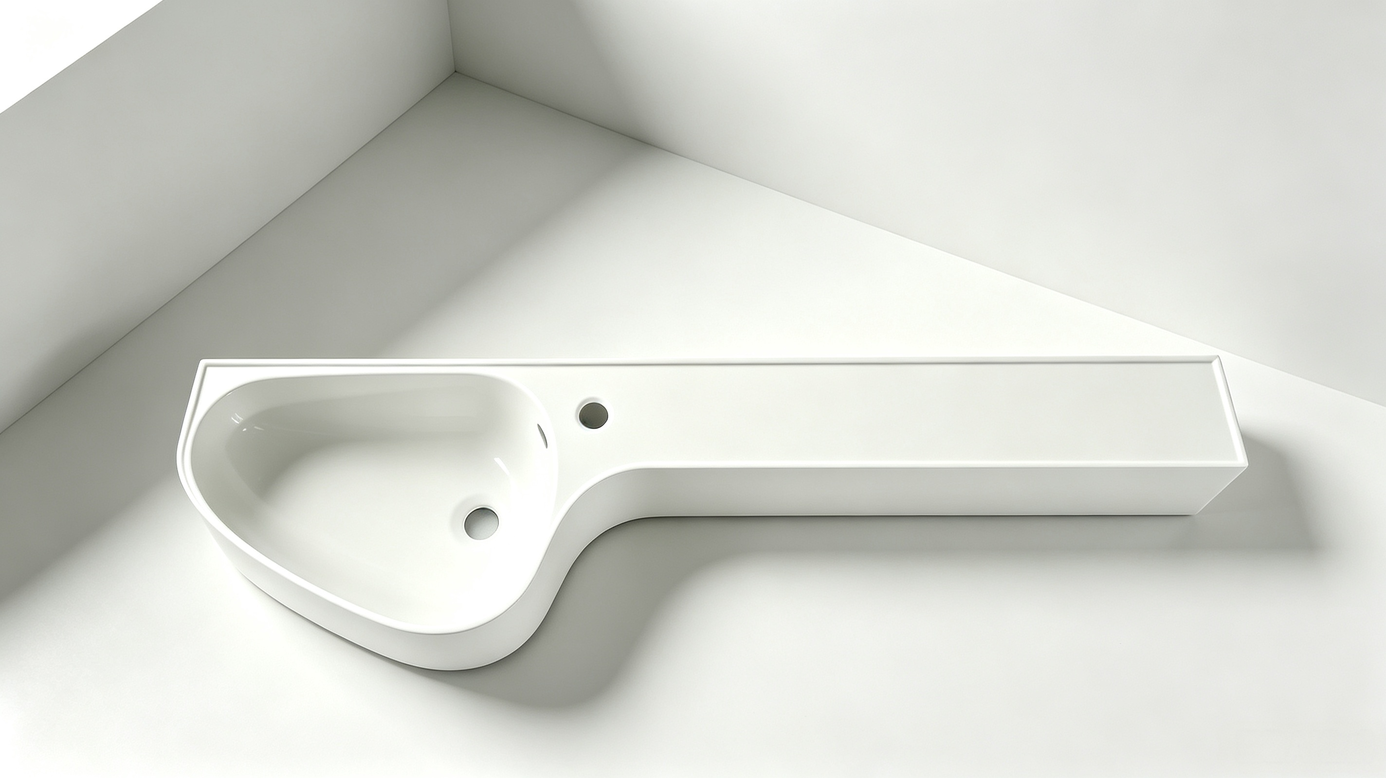 Eco Friendly Teardrop Sink Odorless One Piece Bathroom Sink Waterproof Corrosion Resistant