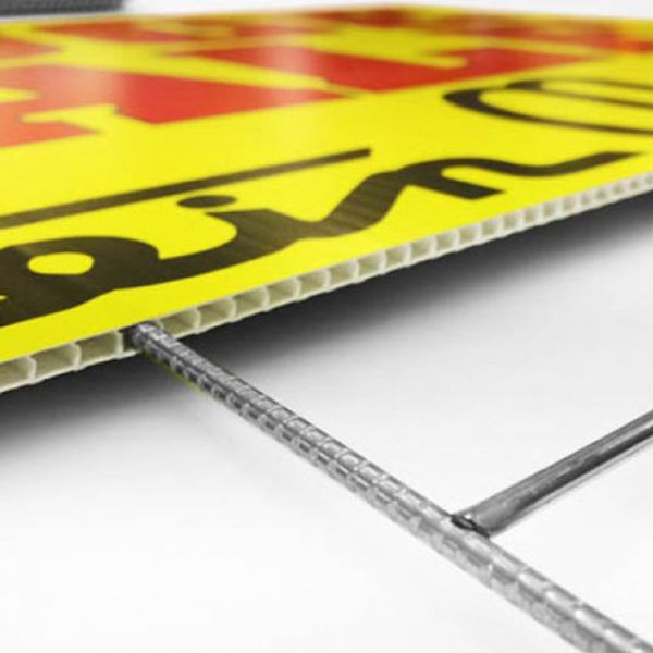 Corrugated UV Printed Plastics H Stake Blank Lawn Coroplast Yard Signs