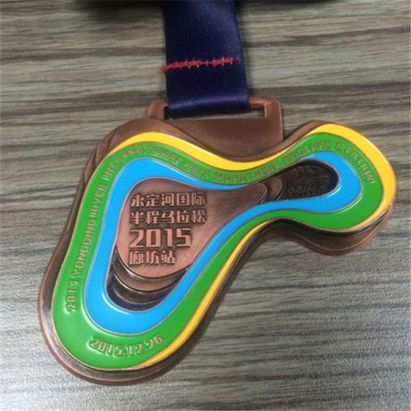 Yongding River International Half Marathon Medal，Running Medals Customized