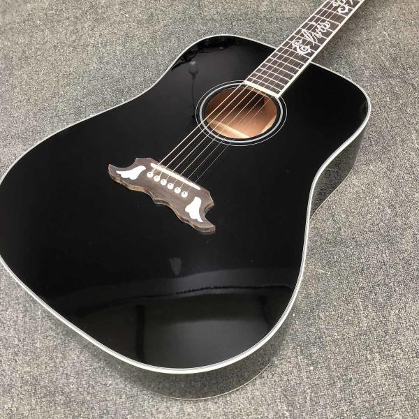 Custom 2023 dove elvis presley black acoustic guitar GB dove electric acoustic guitar