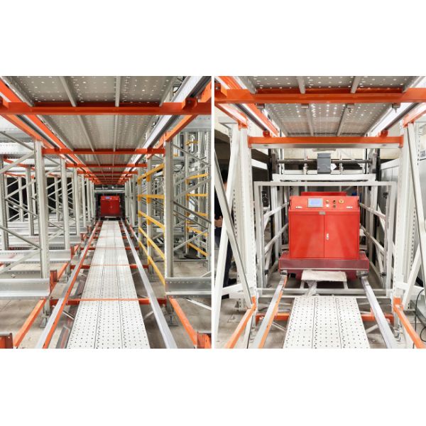Two Way Radio Shuttle Cart And Carrier ASRS Automatic Storage And Retrieval System  Pallet Runner Rack System