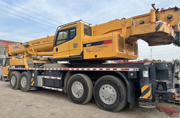 XCMG QY75K Used Boom Truck Crane 75 Ton High Speed For Stable Lifting