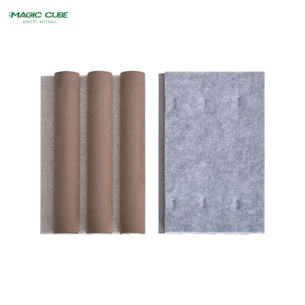 Acoustic Wooden Slat Panels With Luxurious Suede Finish For Sound Absorption And Noise Reduction