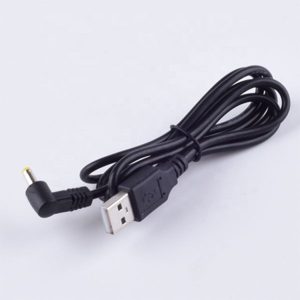 90 Degree Angle L Shape 1m USB to DC Male 4.0x1.7mm Extension Charger Cable