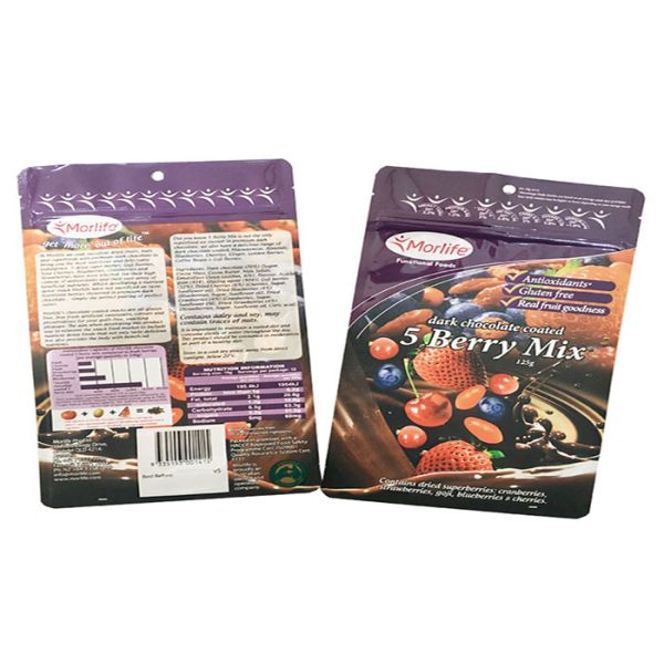 Frozen Food Grade Three Side Seal Pouch Nylon Plastic Packaging Bag Easy Tear