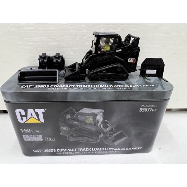 259D3 Skid Steer Loader Diecast Model 1/50 Scale Black 85677BK Collectible