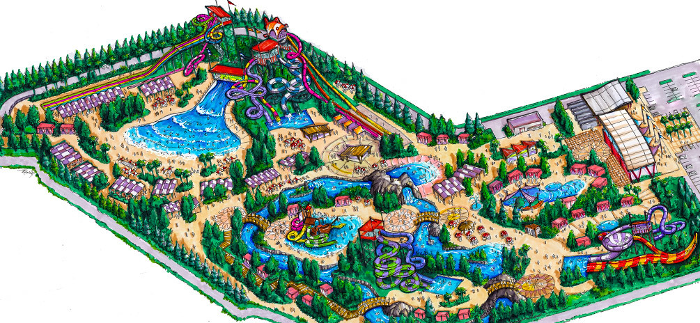 Customized Water Park Conceptual Design with Turnkey Service, 30 Years