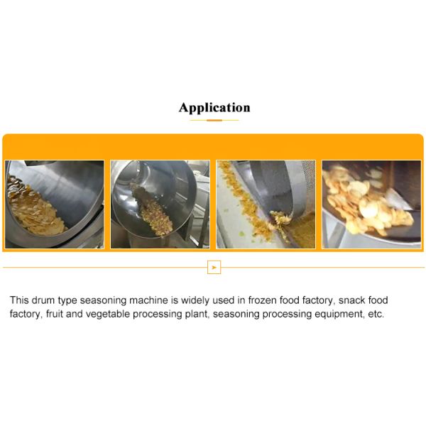 Potato Chips Seasoning Machine With Customized Automatic Seasoning Tumble Coating