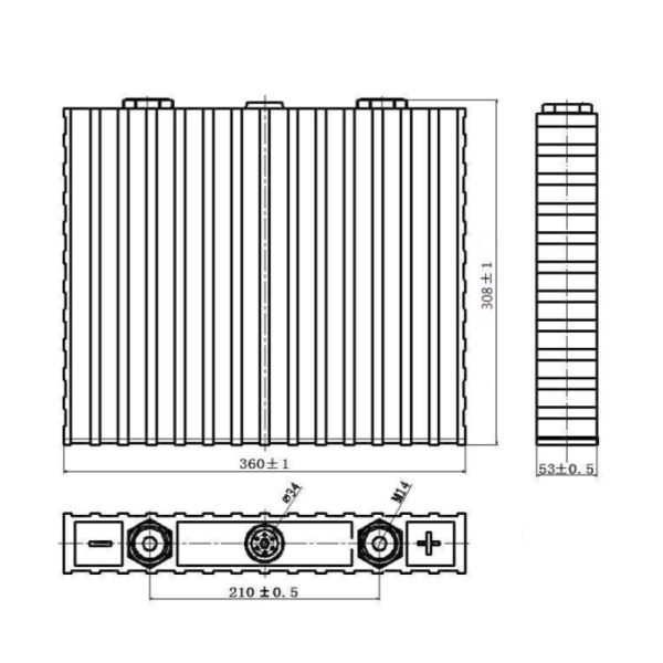 Solar Storage System 3.2V 300Ah Prismatic LiFePo4 Battery