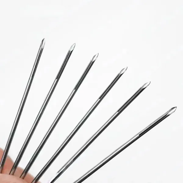 304 Stainless Steel Piercing Needle With Scale Sandblasted Sharpened