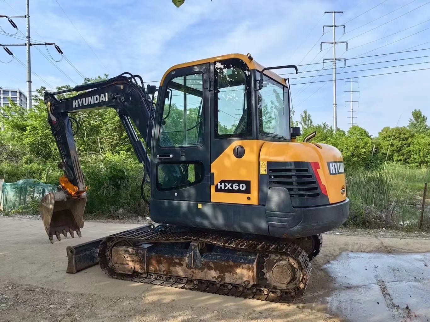 Корейский мини-экскаватор Hyundai HX60 Tracked Escavadora