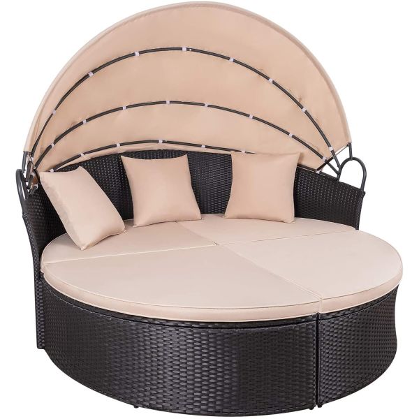 Garden Furniture Outdoor Low Price PP Injection Wicker Garden Outdoor Plastic Rattan Sofa Set Black Waterproof Party Seat