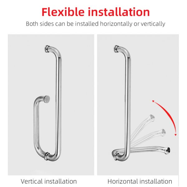 Прочная стеклянная дверная ручка из нержавеющей стали для дверей для душа сертифицирована ISO9001