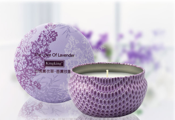 Premium Voluspa Round Candle Small Tin Boxes With Print And Embossing