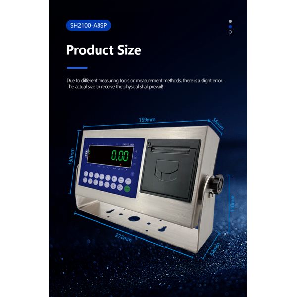 Customized SOHE A8SP Meter Printing Scale Instrument with Waterproof Sensor Display