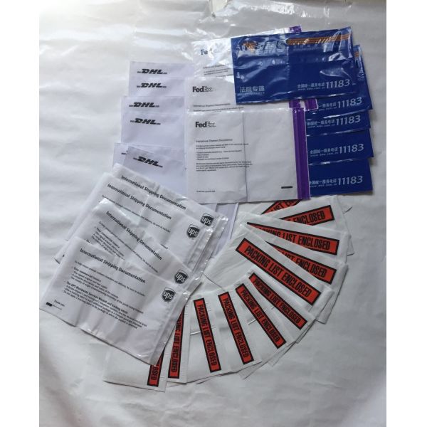 235x175MM Plastic Packing Slip Envelopes For Protect Document Clean And Safety