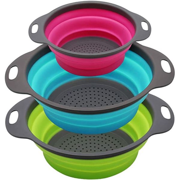 Silicone Folding Fruit Vegetable Filter Sink Drain Basket Bulk Kitchen Supplies