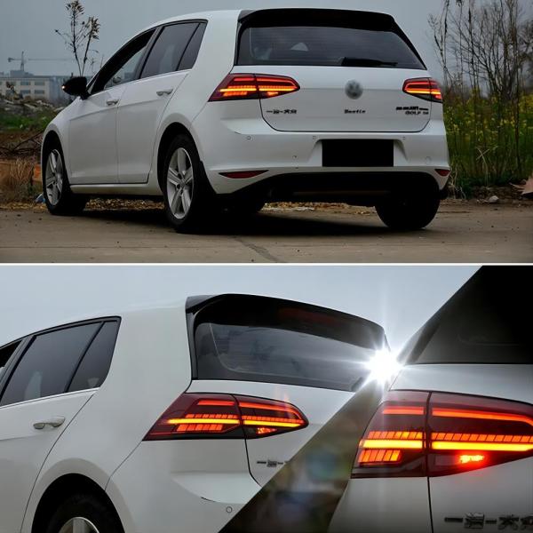 Montagem de farol traseiro para Volkswagen Vw Golf 7 13-21 Retrofit 7.5 geração Full Led Tail Light Flow Steering em execução