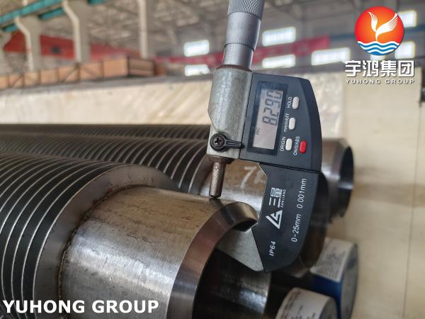 ASTM A335 P22 Alloy Steel Solid Fin Tubes With 11 13CR Fins For Power Generation