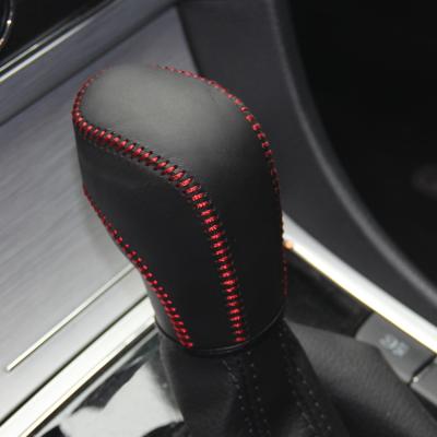 Black Leather Gear Shift Knob Cover for VW Golf 6 Mk6 Passat Tiguan Polo Automatic