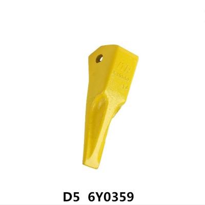 Dentes de raspador de balde de fundição de alta qualidade, de cabeça plana reforçada lateral Tip 6Y0359 para bulldozer ter D5