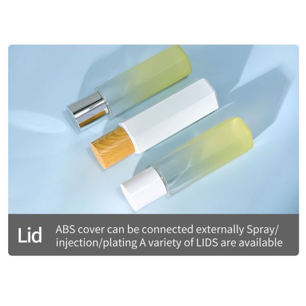 Botellas de cosméticos recargables de PP / acrílico Botella de perfume cuadrada de 100 ml Transparente a medida