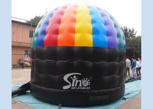 Kids N adults music party disco dome bounce house with light hook made of best pvc tarpaulin