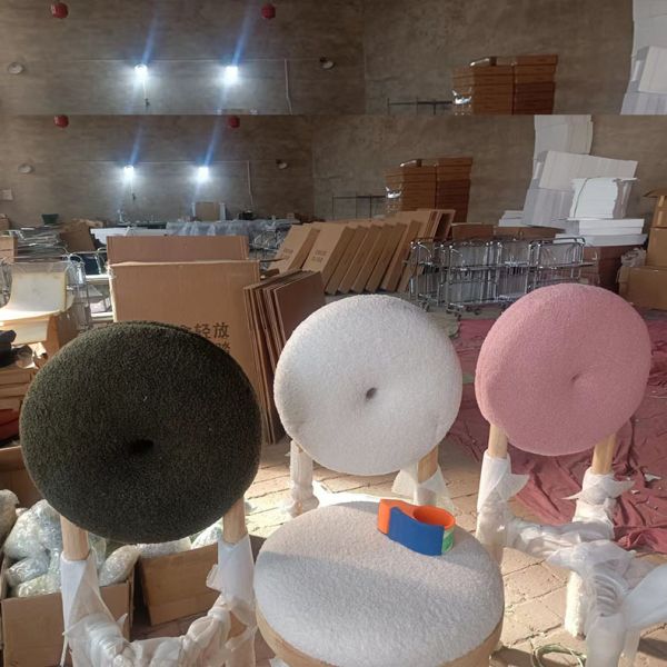 Oak Wooden Cashmere Dining Chairs Lamb Velvet For Modern Office