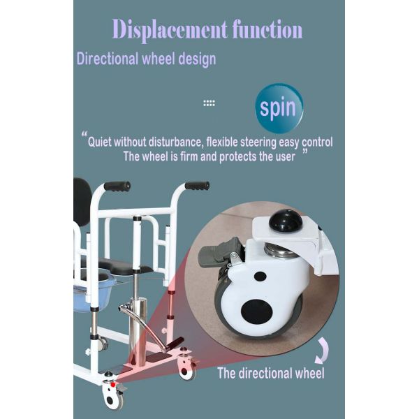 Capacidad de carga ajustable de la silla 150kg de la transferencia de la elevación hidráulica del paciente eléctrico del ODM
