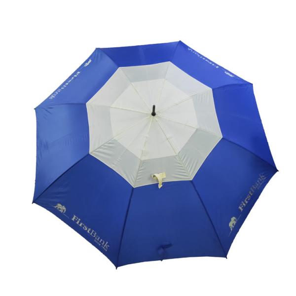 Guarda-chuvas Windproof do golfe da fibra de vidro impermeável de BSCI