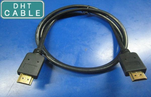 HDMI 1.4 Version Custom Cable Assemblies Gold Color Connector For HDTV / PS3